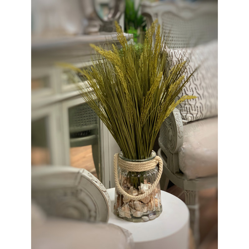 Highland Dunes 26'' Faux Grass in Glass Vase Wayfair
